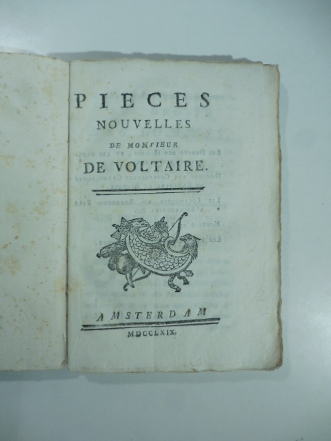Pieces nouvelles de Monsieur de Voltaire